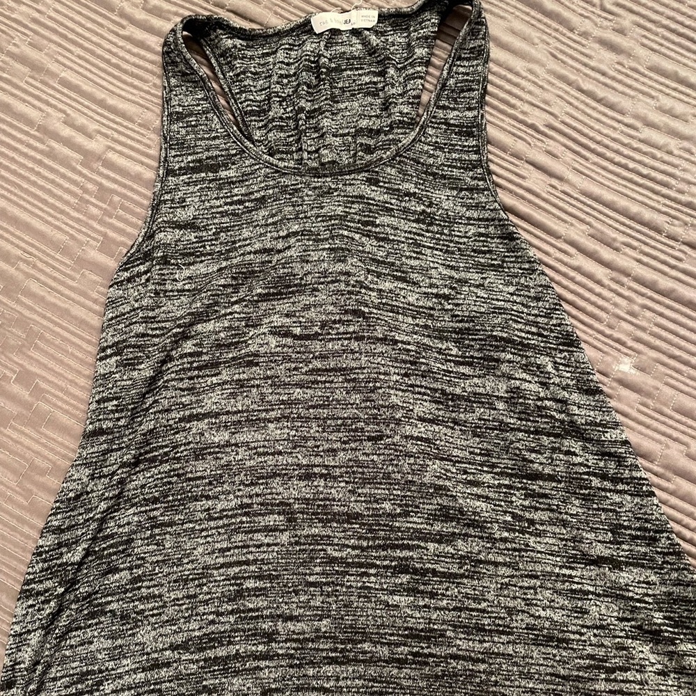 Rag and bone crisscross grey soft tank top